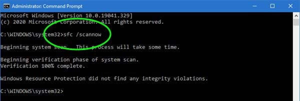 Chạy System File Checker trên Windows 10