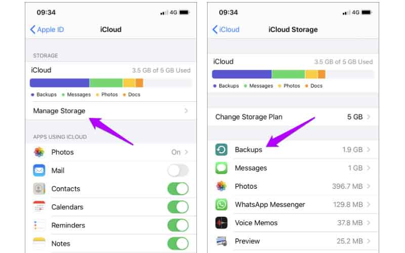 Xóa Bản Sao Lưu iCloud